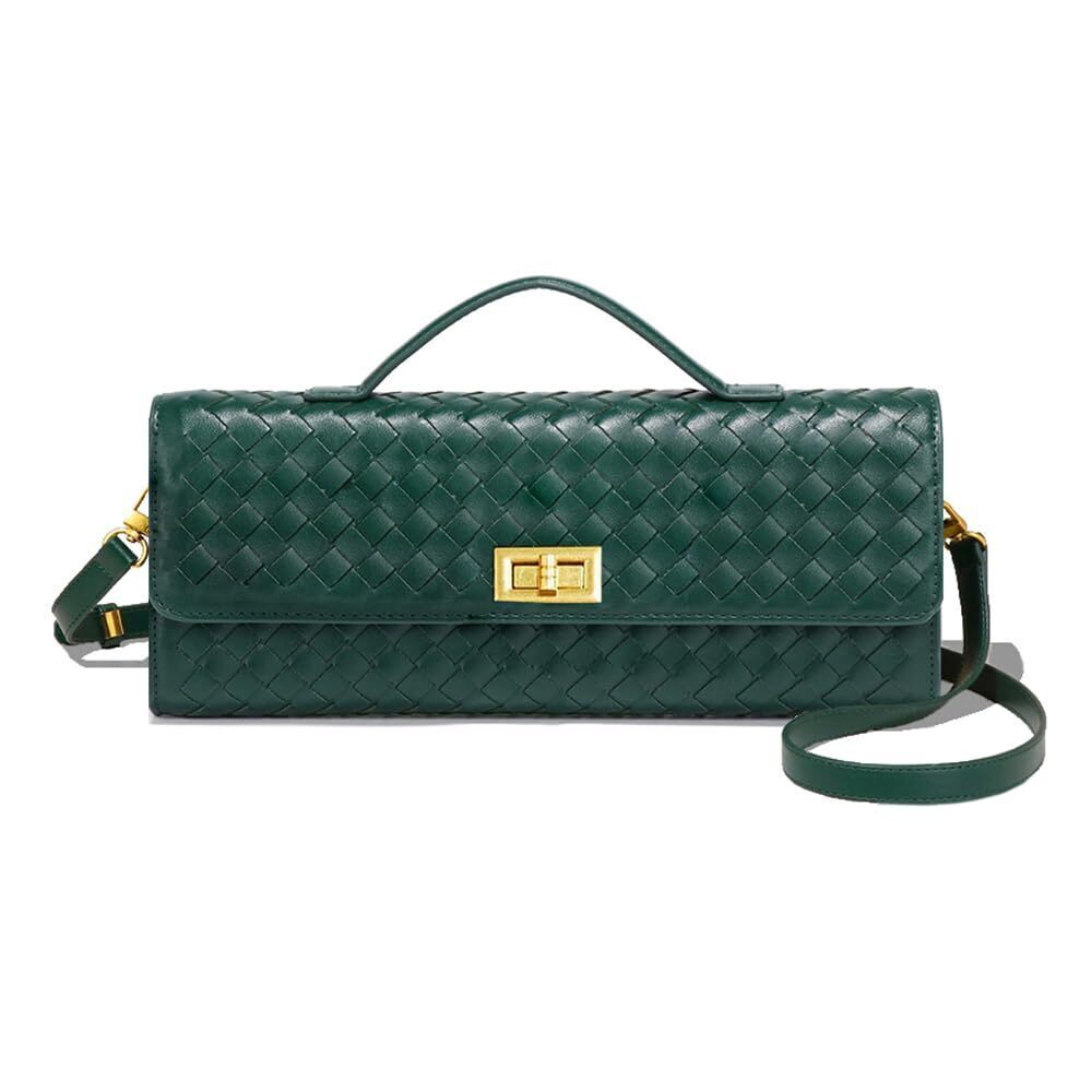 4534 Woven Clutch Purse Fashion Small Square Handbag Vintage Premium Bag PU